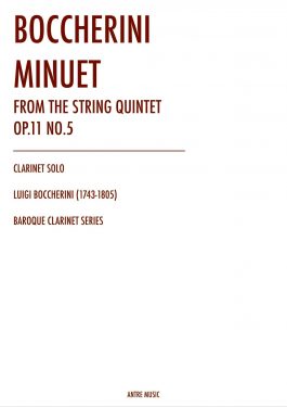 Minuet Op. 11, No. 5 – L. Boccherini – Clarinet